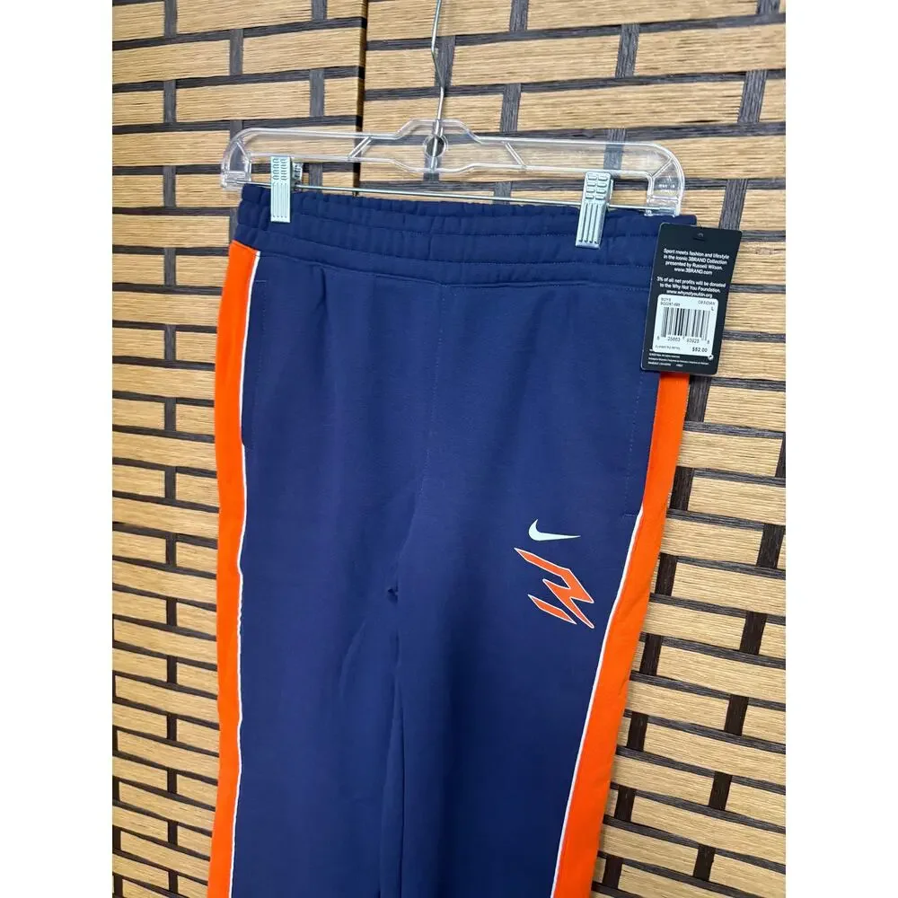Nike Blue and Orange Sweatpants Boys Size‎ Large